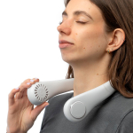 Ventilador de cuello manos libres con 3 velocidades 800mAh color blanco segunda vista