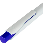 Bolígrafo de plástico reciclado con clip y tinta Dokumental azul color azul segunda vista