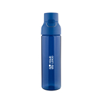 Botella de tritán resistente con cierre de clic y asa superior 750ml color azul vista de impresión