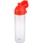 Botella de tritán transparente tapa de color y cierre de clic 750ml color rojo primera vista