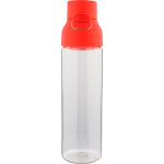 Botella de tritán transparente tapa de color y cierre de clic 750ml color rojo segunda vista