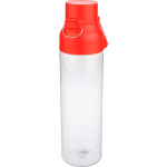 Botella de tritán transparente tapa de color y cierre de clic 750ml color rojo quinta vista
