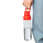 Botella de tritán transparente tapa de color y cierre de clic 750ml color rojo séptima vista