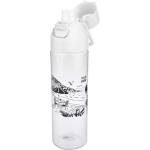 Botella de tritán transparente tapa de color y cierre de clic 750ml color blanco quinta vista