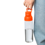 Botella de tritán transparente tapa de color y cierre de clic 750ml color naranja segunda vista