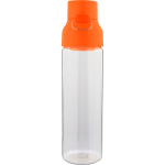 Botella de tritán transparente tapa de color y cierre de clic 750ml color naranja quinta vista
