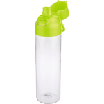 Botella de tritán transparente tapa de color y cierre de clic 750ml color verde lima tercera vista