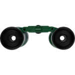 Prismáticos de plástico resistente con lentes acrílicas y 4 aumentos color verde tercera vista
