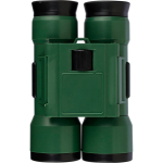 Prismáticos de plástico resistente con lentes acrílicas y 4 aumentos color verde quinta vista