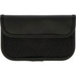 Funda de RPET para llaves y tarjetas con bloqueo RFID y cierre velcro color negro cuarta vista