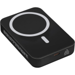 Batería externa reciclada con carga USB-C 15W inalámbrica 10.000mAh color negro tercera vista