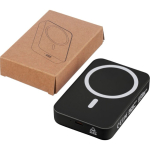 Batería externa reciclada con carga USB-C 15W inalámbrica 10.000mAh color negro quinta vista