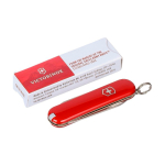 Navaja de acero inoxidable formato llavero Victorinox con 6 funciones color rojo tercera vista