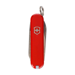 Navaja de acero inoxidable formato llavero Victorinox con 6 funciones color rojo sexta vista