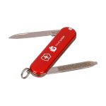 Navaja de acero inoxidable formato llavero Victorinox con 6 funciones color rojo séptima vista
