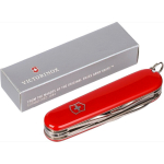 Navaja multiusos de acero inoxidable hecha en EU Victorinox 14 funciones color rojo quinta vista