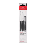 Set de cocina de acero inoxidable con 2 cuchillos y pelador Victorinox color negro quinta vista
