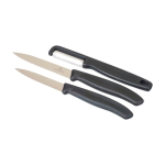 Set de cocina de acero inoxidable con 2 cuchillos y pelador Victorinox color negro sexta vista