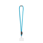 Lanyard tubular liso de poliamida con mosquetón y cierre de seguridad vista principal