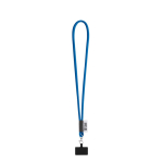 Lanyard de poliamida tubular liso con soporte para teléfono móvil vista principal