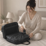 Bolso de viaje en piel sintética con compresión al vacío 20L