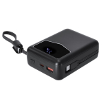 Power bank con cables integrados y pantalla indicadora 20000mAh