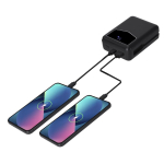 Power bank con cables integrados y pantalla indicadora 20000mAh