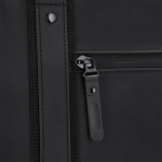 Bolso de viaje roll-top de piel sintética con cinta trolley y correa