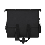 Bolso de viaje roll-top de piel sintética con cinta trolley y correa