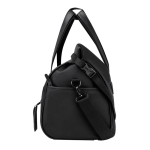 Bolso de viaje roll-top de piel sintética con cinta trolley y correa