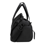 Bolso de viaje roll-top de piel sintética con cinta trolley y correa