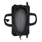 Bolso de viaje roll-top de piel sintética con cinta trolley y correa