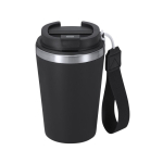 Vaso térmico reciclado con cierre hermético y asa 350ml color negro primera vista