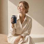 Vaso térmico reciclado con cierre hermético y asa 350ml