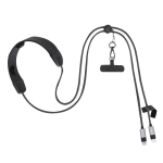 Cable cargador USB-C con masajeador y soporte móvil 100W color negro primera vista