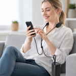Cable cargador USB-C con masajeador y soporte móvil 100W