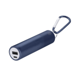 Power bank de aluminio reciclado recargable y extraíble 2200mAh color azul marino primera vista
