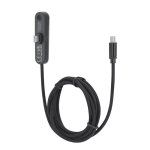 Cable cargador USB-C de plástico reciclado con soporte para móvil 60W color negro primera vista