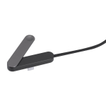 Cable cargador USB-C de plástico reciclado con soporte para móvil 60W