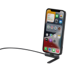 Cable cargador USB-C de plástico reciclado con soporte para móvil 60W