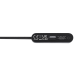 Cable cargador USB-C de plástico reciclado con soporte para móvil 60W