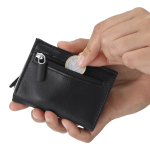Tarjetero y billetero de piel sintética con protección RFID
