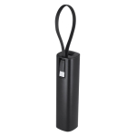 Power bank de aluminio reciclado con cable tipo C integrado 5000mAh