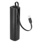 Power bank de aluminio reciclado con cable tipo C integrado 5000mAh
