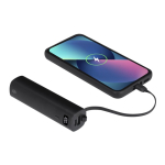 Power bank de aluminio reciclado con cable tipo C integrado 5000mAh