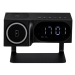 Estación de carga inalámbrica con altavoz y reloj digital 1200mAh color negro primera vista