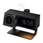 Estación de carga inalámbrica con altavoz y reloj digital 1200mAh