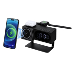 Estación de carga inalámbrica con altavoz y reloj digital 1200mAh