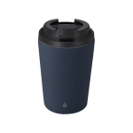 Vaso térmico de acero inoxidable reciclado con cierre hermético 350ml color azul marino primera vista
