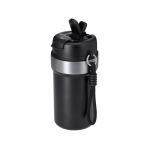 Vaso térmico de acero inoxidable reciclado con asa y pajita 490ml